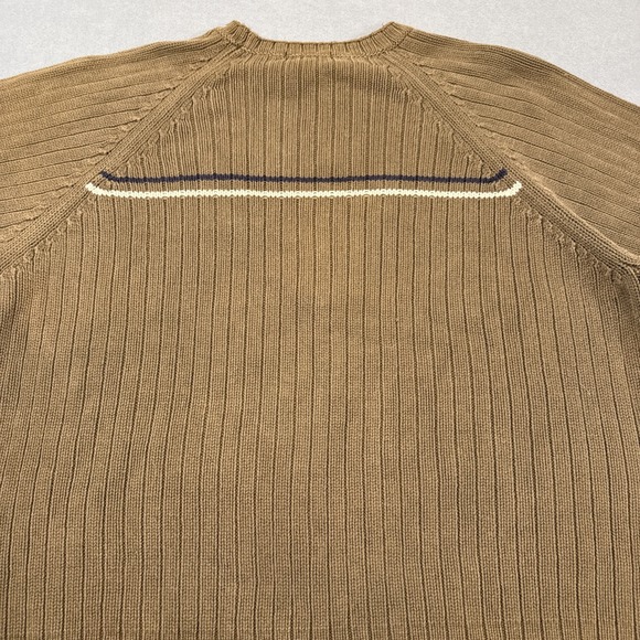 sweater Eddie Bauer mens xxxl Crew Neck Pullover KHAKI GRN 100% Cotton Heavy - Picture 8 of 9